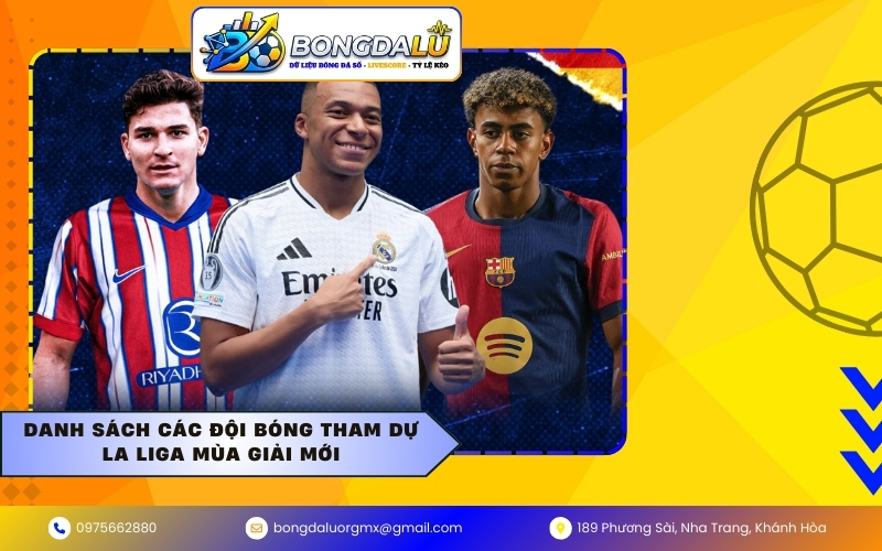 Danh sách các đội bóng tham dự La Liga mùa giải mới