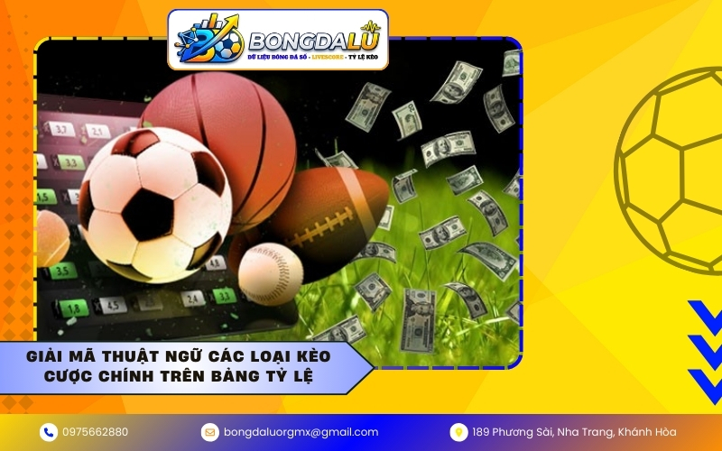 Giải mã thuật ngữ các loại kèo cược chính trên bảng tỷ lệ