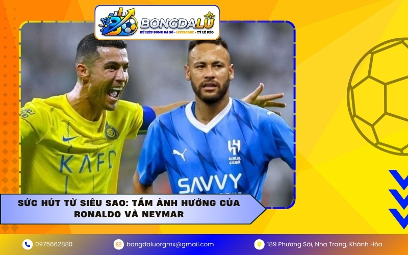 Sức hút từ siêu sao: Tầm ảnh hưởng của Ronaldo và Neymar